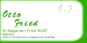 otto fried business card